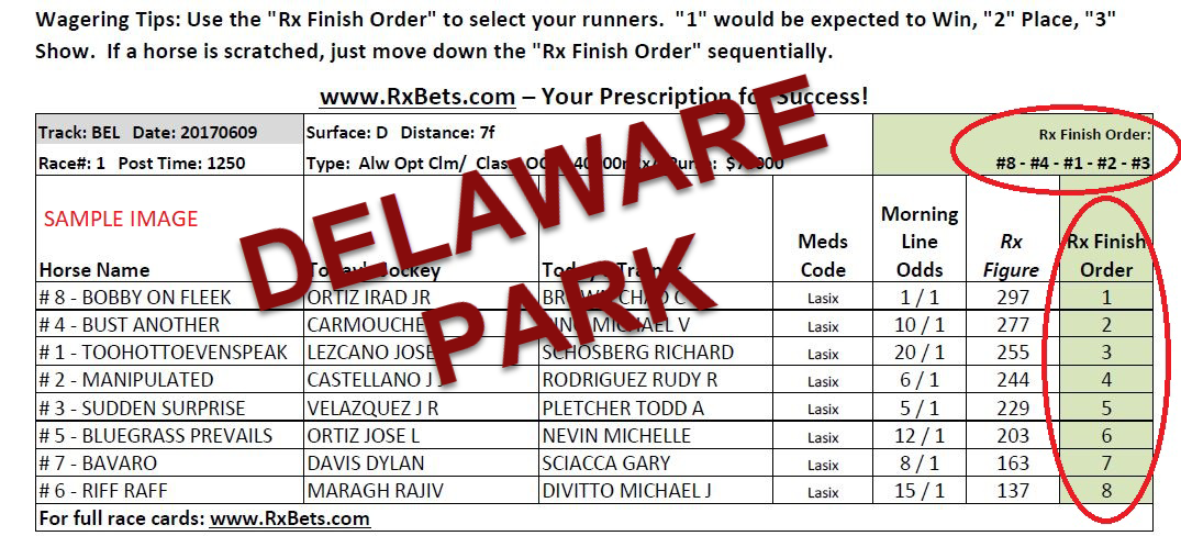 06/03/26 - Delaware Park - Daily Selection Report