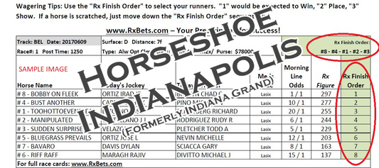 10/27/25 - Horseshoe Indianapolis - Daily Selection Report