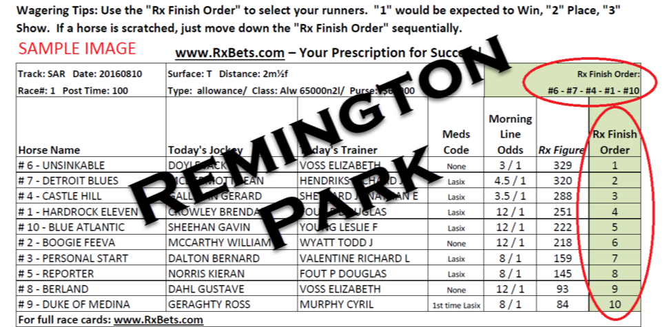 10/30/25 - Remington Park - Daily Selection Report