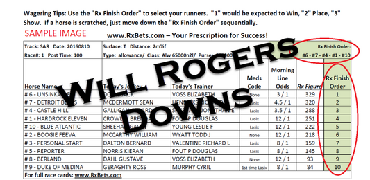 10/27/25 - Will Rogers Downs - Daily Selection Report