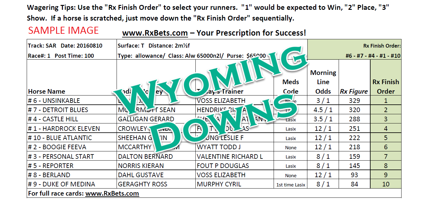06/05/26 - Wyoming Downs - Daily Selection Report
