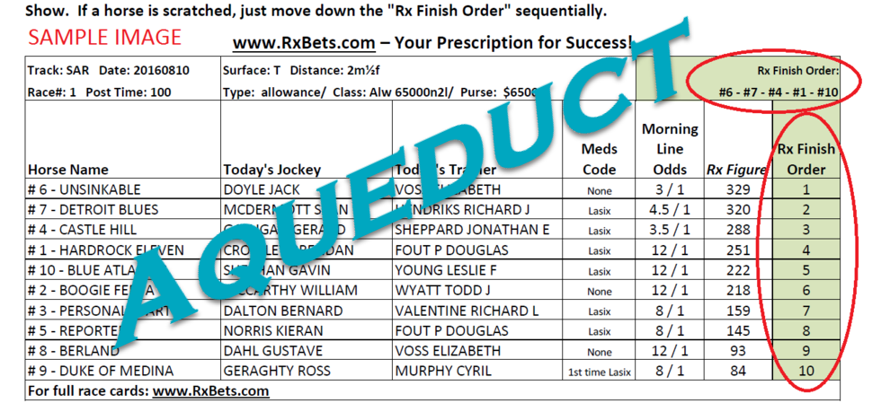 11/22/24 - Aqueduct - Daily Selection Report